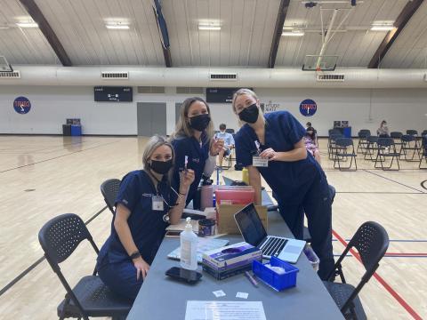 Flu Clinic with Nursing Students